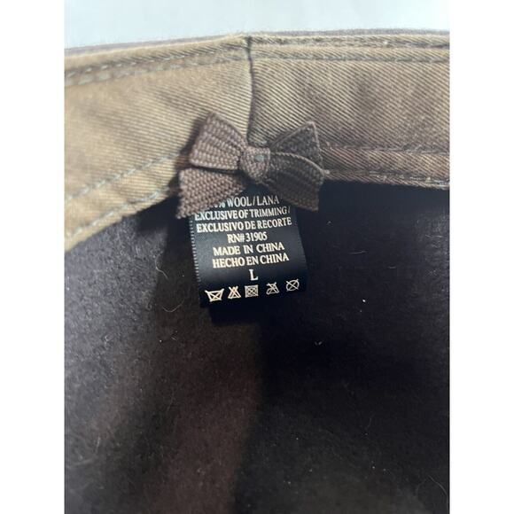 All Wool Fedora Hat Tagged Size Large Brown - Picture 7 of 7